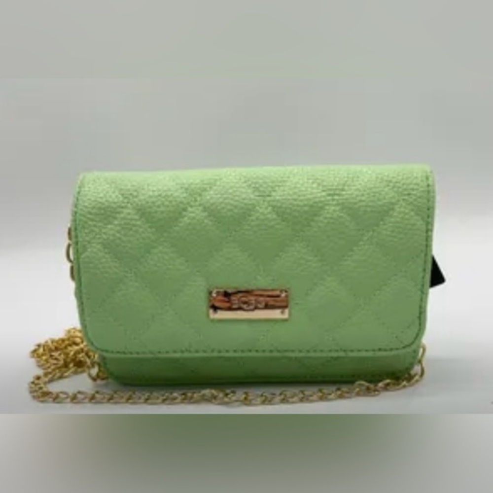 Green Quilted Crossbody Bag